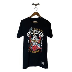 NEW Johnny Cupcakes Black Graphic Short Sleeve Tee NWT